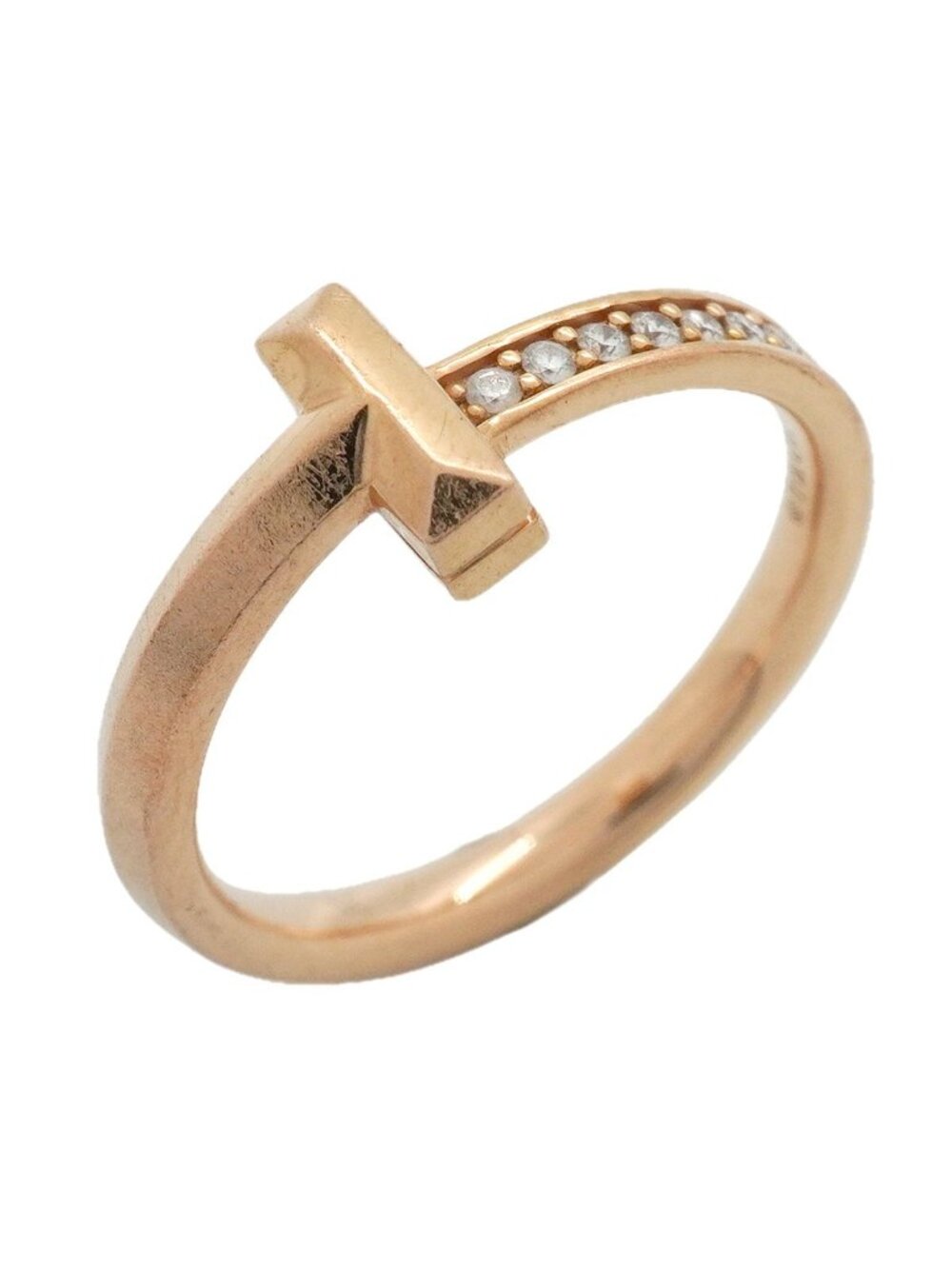 Tiffany & Co Ring T One 18K Pink Gold Diamond